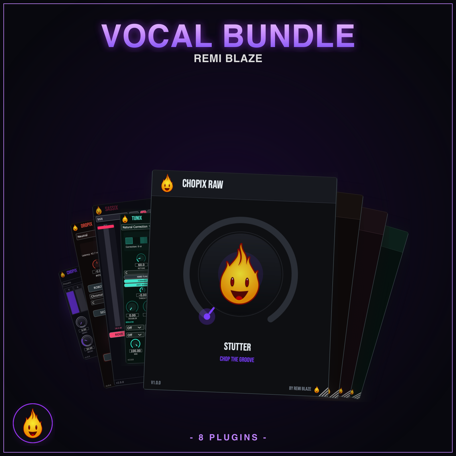 Remi Blaze Vocal Bundle, 8 vocal tools for macOS