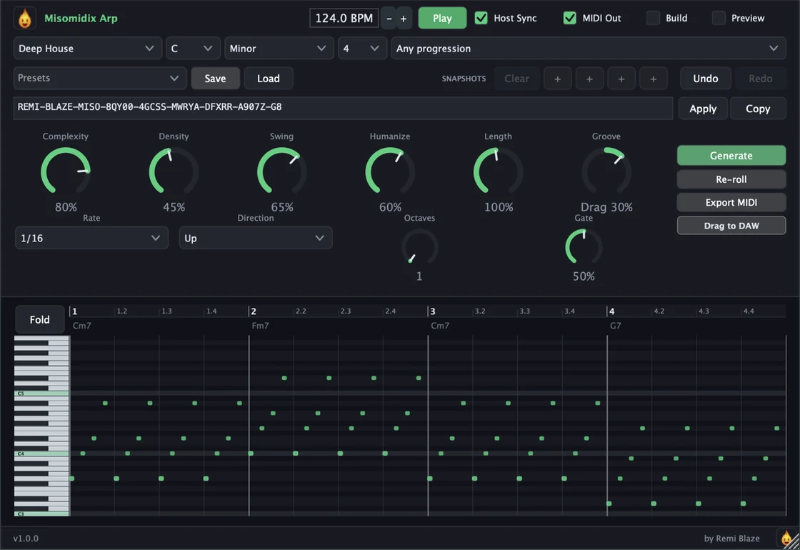 Misomidix Arp plugin interface